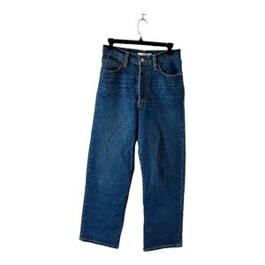 LEVIS jean women's premium ribcage button-fly straight ankle  27, high-rise